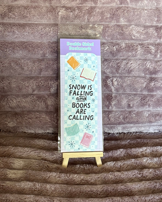 Snow and books vibe - Double Sided Bookmark