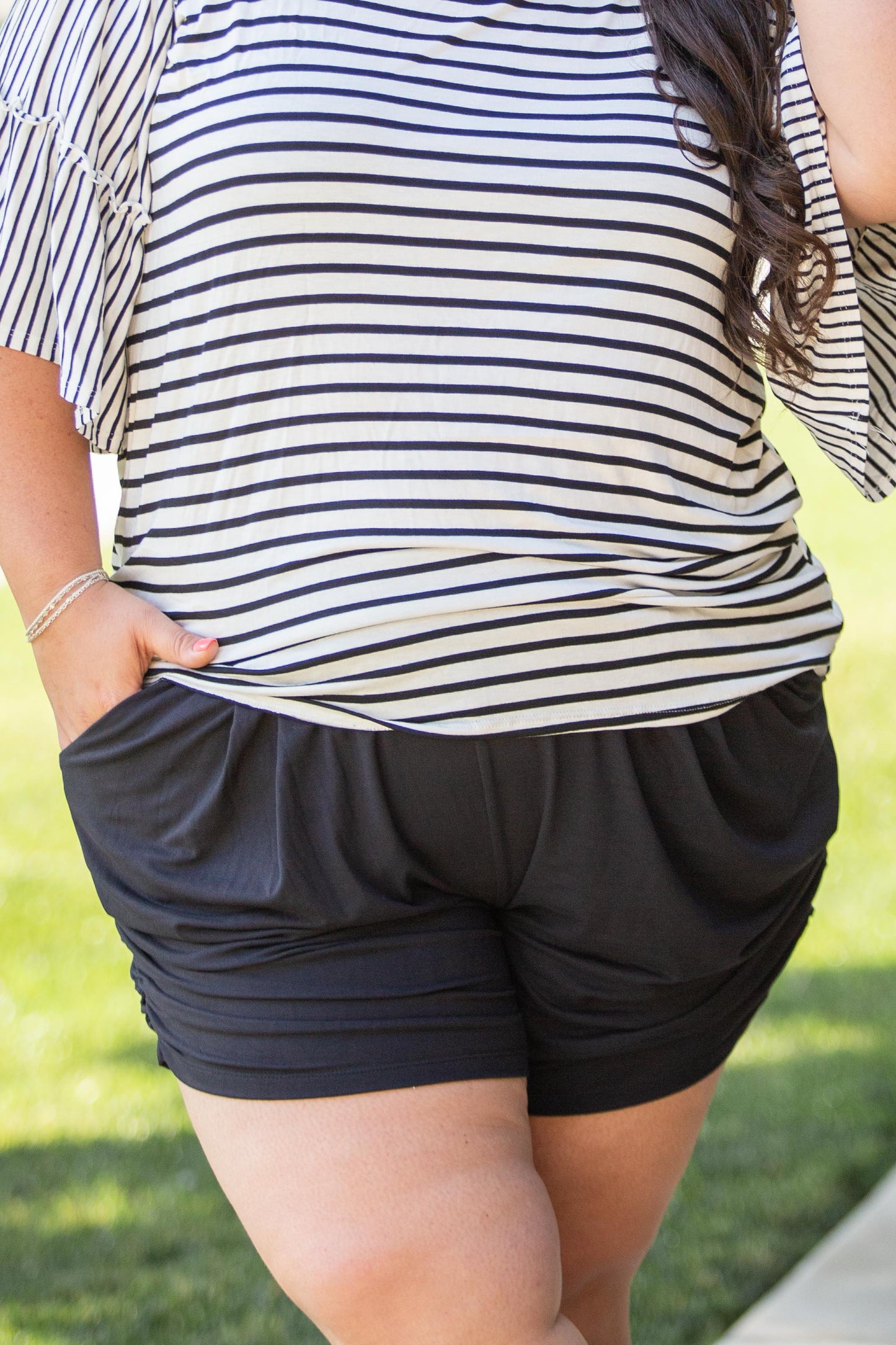Blacked Out Harem Shorts