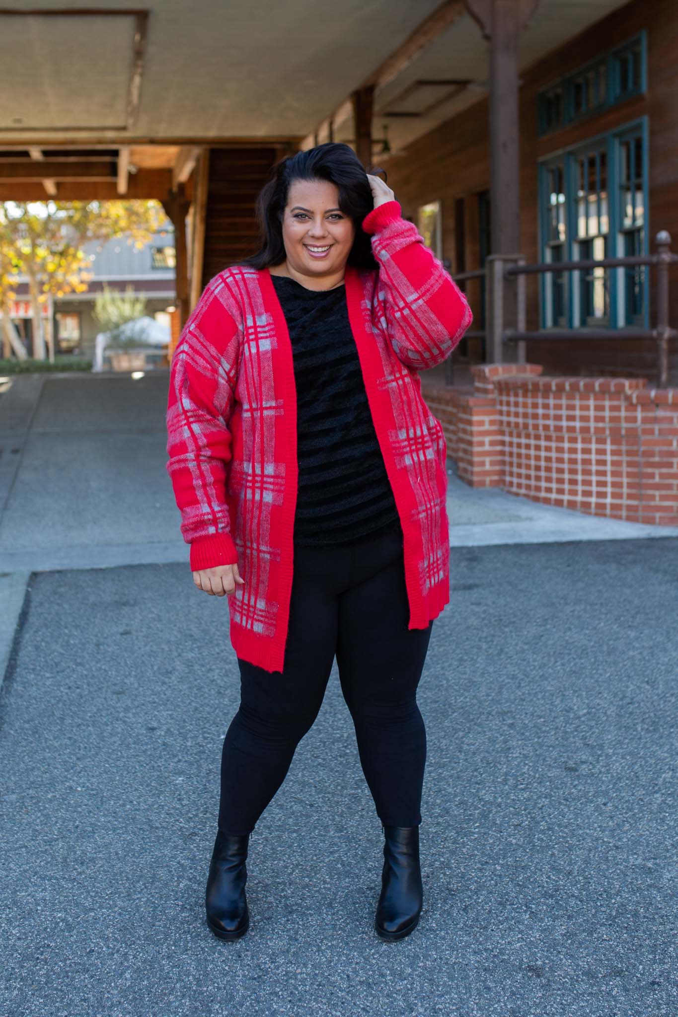 Mad About Plaid Sweater Cardigan