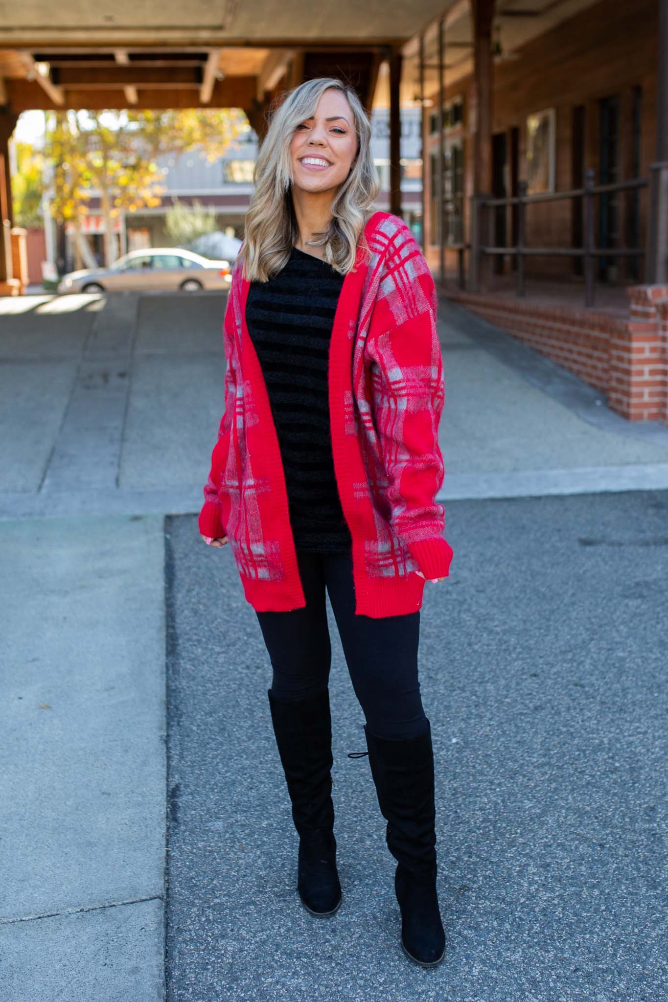 Mad About Plaid Sweater Cardigan