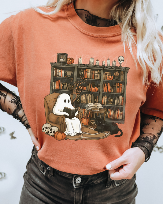 Ghost reading at the library Shirt