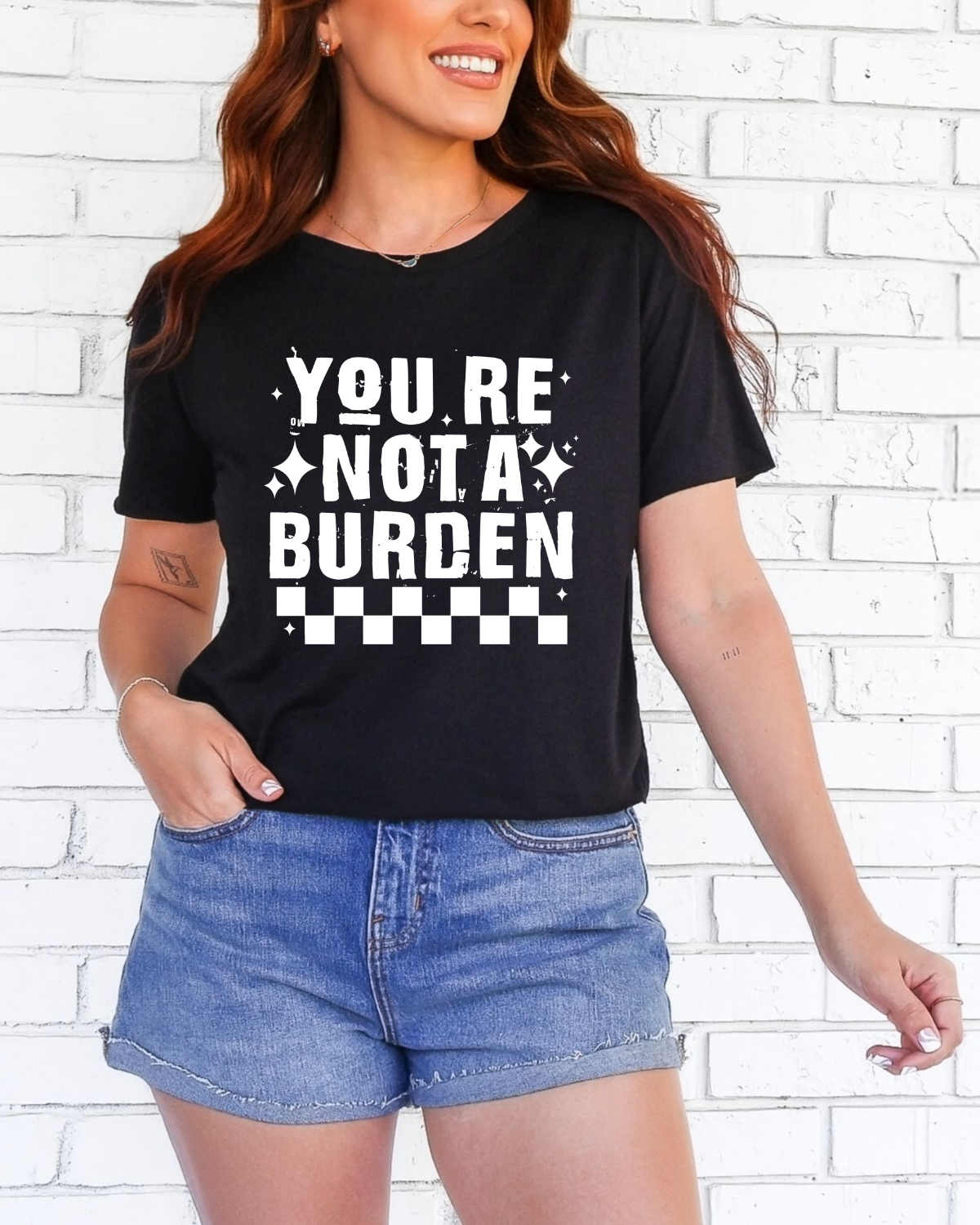 You're not a burden Crop top