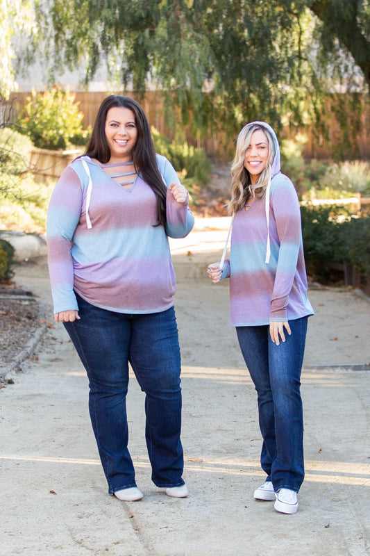 Gradiently Striped Hoodie