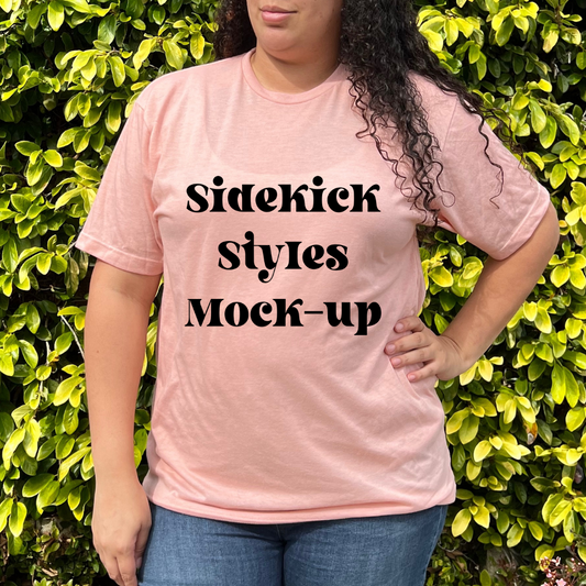 Tultex 241- Heather Peach shirt mock-up - SDD-MKU-0073