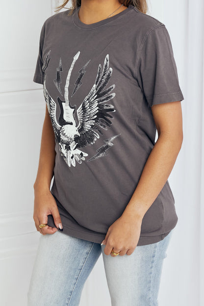 Music Eagle Graphic Tee Shirt