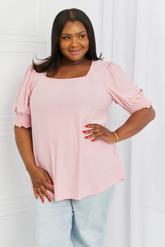 Blooming Puff Sleeve Square Top