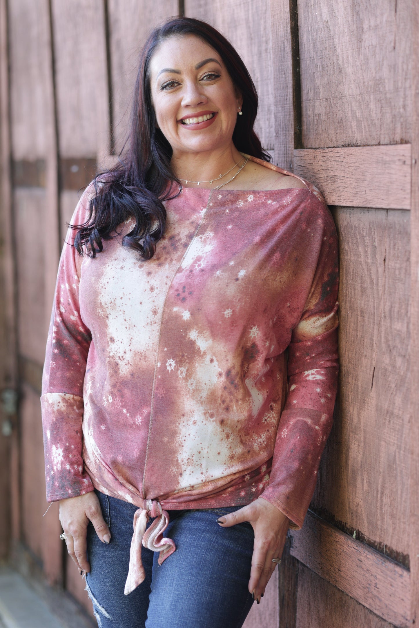 Burning Moon Front Tie Top