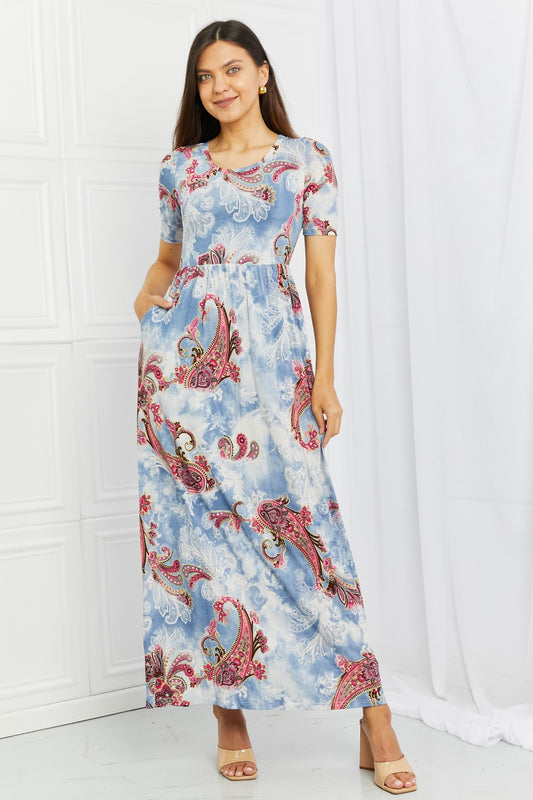 In My Feels Full Size Paisley Maxi Dress