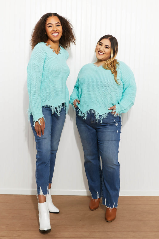 Anastasia Raw Hem Boyfriend Jeans