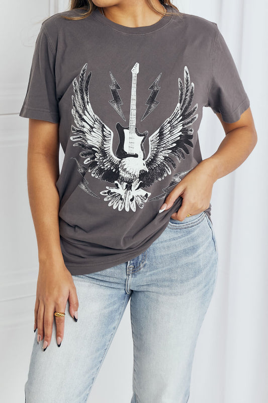 Music Eagle Graphic Tee Shirt