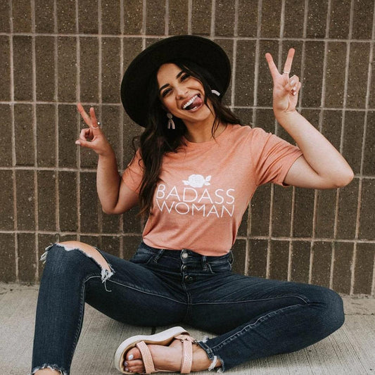 BADASS WOMAN, Badass Woman Tshirt, Badass Women Tshirt, Badass Shirts, Rose Tank, Rose Tops